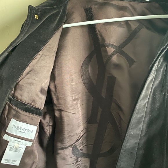 YSL Rive Gauche Suede Mens Jacket - Picture 3 of 5